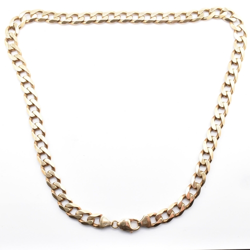 29 - A hallmarked 9ct gold curb link chain necklace. The chain hallmarked Birmingham sponsor MST. Weight ... 