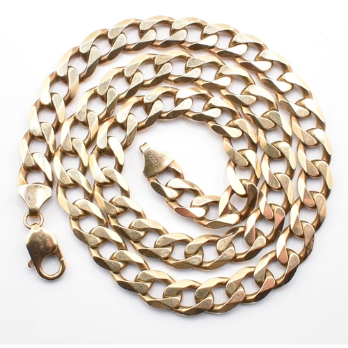 29 - A hallmarked 9ct gold curb link chain necklace. The chain hallmarked Birmingham sponsor MST. Weight ... 