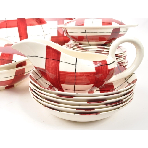 116 - J&G Meakin - A mid 20th Century circa 1953-1955 ceramic J&G Meakin dinner service in the red Habitan... 