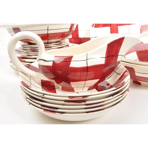 116 - J&G Meakin - A mid 20th Century circa 1953-1955 ceramic J&G Meakin dinner service in the red Habitan... 