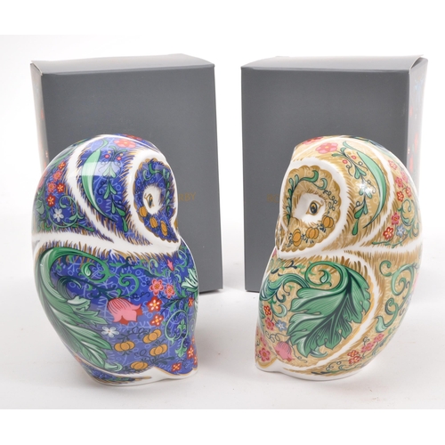 144 - Royal Crown Derby - Two Royal Crown Derby porcelain paperweight owls. The collection to include no. ... 