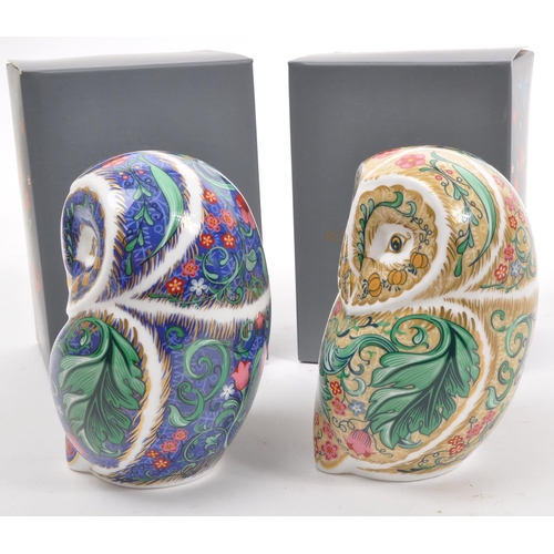 144 - Royal Crown Derby - Two Royal Crown Derby porcelain paperweight owls. The collection to include no. ... 