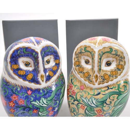 144 - Royal Crown Derby - Two Royal Crown Derby porcelain paperweight owls. The collection to include no. ... 