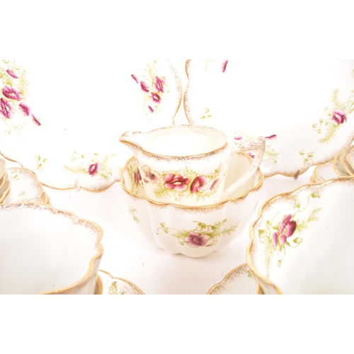 149 - J H C & Co Longton, England - A vintage 20th century Wellington china porcelain tea service set. To ... 