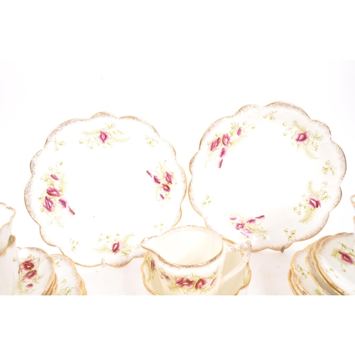 149 - J H C & Co Longton, England - A vintage 20th century Wellington china porcelain tea service set. To ... 