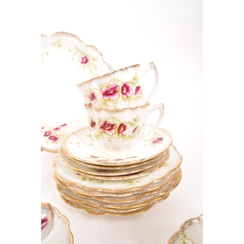 149 - J H C & Co Longton, England - A vintage 20th century Wellington china porcelain tea service set. To ... 