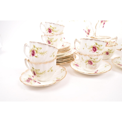 149 - J H C & Co Longton, England - A vintage 20th century Wellington china porcelain tea service set. To ... 