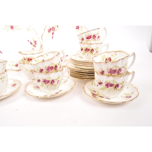 149 - J H C & Co Longton, England - A vintage 20th century Wellington china porcelain tea service set. To ... 