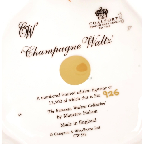 156 - Coalport - Champagne Waltz - A limited edition porcelain Coalport figurine entitled Champagne Waltz ... 