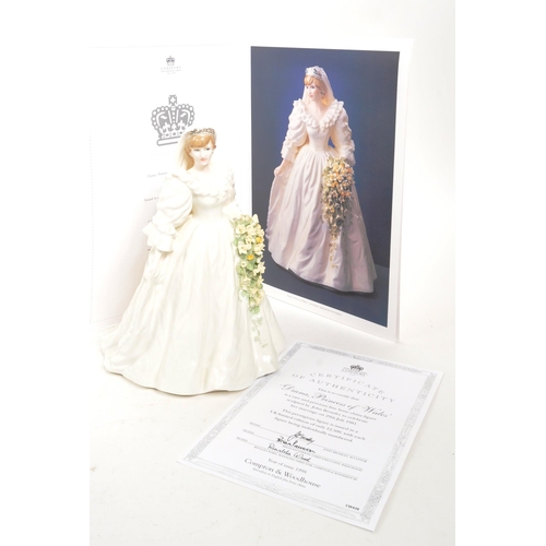 163 - Coalport - Diana Princess of Wales - A limited edition porcelain Coalport Royal Brides figurine ' Di... 