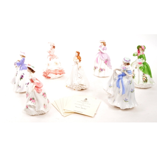 166 - Royal Worcester -  A collection of seven porcelain Royal Worcester figurines. Comprising of: limited... 