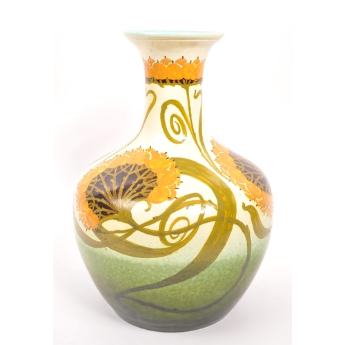 18 - Clarissa Ault - A late 19th Century circa 1890s glazed earthenware ceramic Arts and Crafts vase by C... 