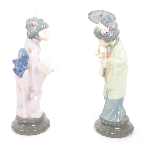 181 - Lladro - Two 20th century Lladro porcelain figures. The collection to include 4991 Madame Butterfly ... 