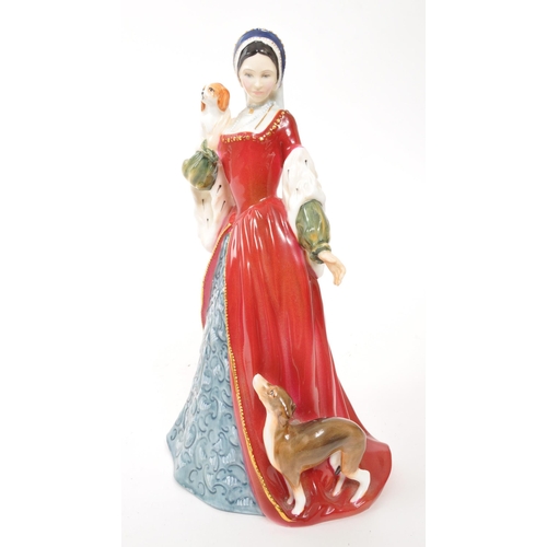 184 - Royal Doulton - Anne Boleyn - A late 20th century porcelain china lady figurine from the Henry VIII ... 