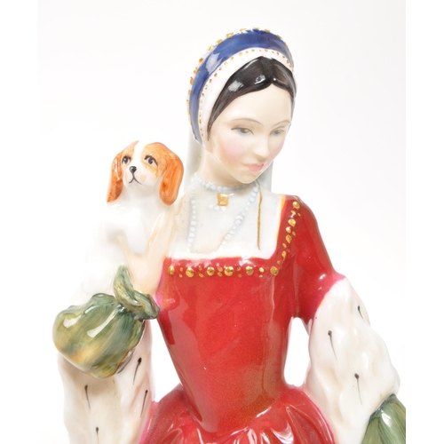 184 - Royal Doulton - Anne Boleyn - A late 20th century porcelain china lady figurine from the Henry VIII ... 