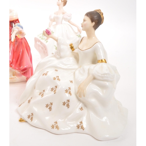 188 - Royal Doulton - A collection of eight porcelain china Royal Doulton lady figurines. Comprising of: M... 