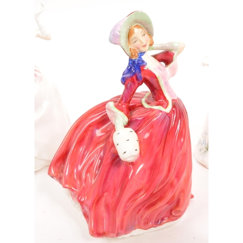 188 - Royal Doulton - A collection of eight porcelain china Royal Doulton lady figurines. Comprising of: M... 