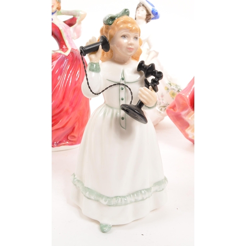 188 - Royal Doulton - A collection of eight porcelain china Royal Doulton lady figurines. Comprising of: M... 