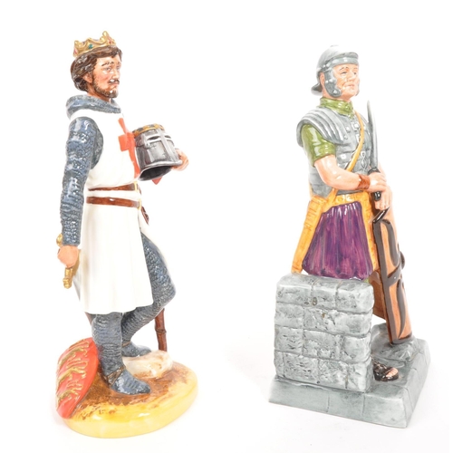 19 - Royal Doulton - Two porcelain china Royal Doulton figurines in the form of knights. Comprising of Ri... 