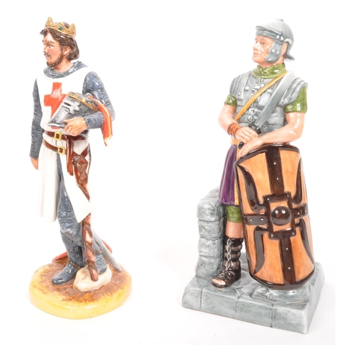 19 - Royal Doulton - Two porcelain china Royal Doulton figurines in the form of knights. Comprising of Ri... 