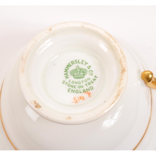 192 - Hammersley - A 20th century Hammersley 415 gold and white china tea service. The tea service having ... 