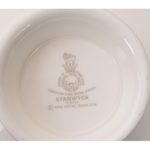 195 - Royal Doulton - A large porcelain china Royal Doulton dinner and tea service in the Stanwyck pattern... 