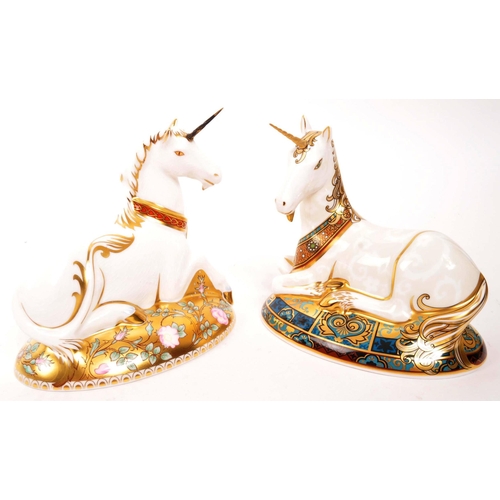 2 - Royal Crown Derby - Two porcelain china limited edition Royal Crown Derby paperweight figures in the... 