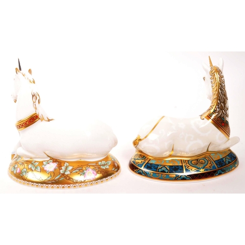 2 - Royal Crown Derby - Two porcelain china limited edition Royal Crown Derby paperweight figures in the... 