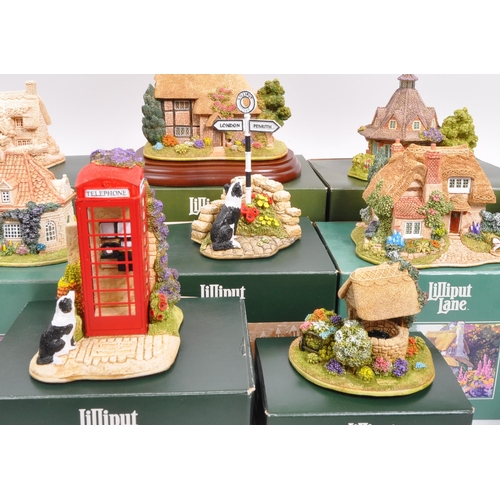 213 - Lilliput Lane - A collection of fourteen 20th Century Lilliput Lane cottage model figures all in ori... 