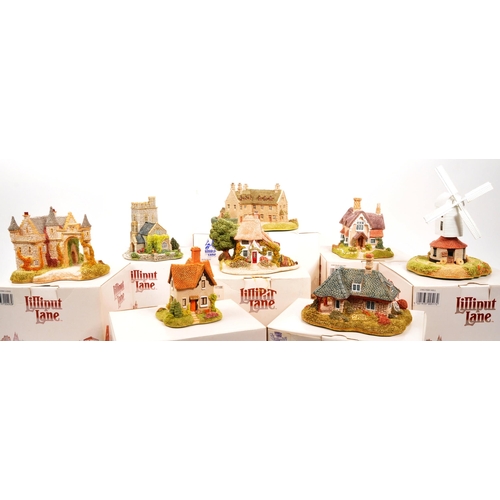 228 - Lilliput Lane - A collection of eight 20th Century Lilliput Lane cottage model figures all in origin... 