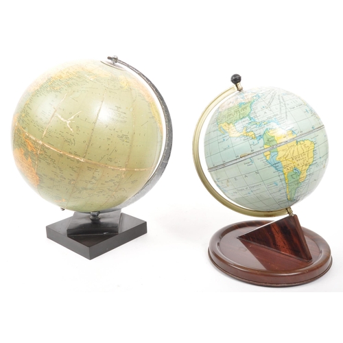 263 - Philips - A mid Century circa 1960s Philips 10 inch Challenge Globe raised on square base. Together ... 