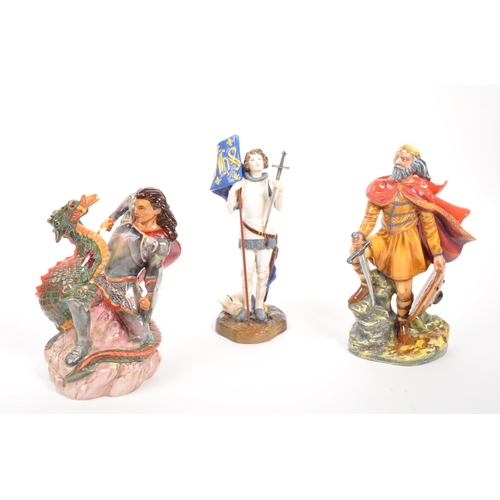 27 - Royal Doulton - Two porcelain china Royal Doulton figurines in the form of knights comprising of Joa... 