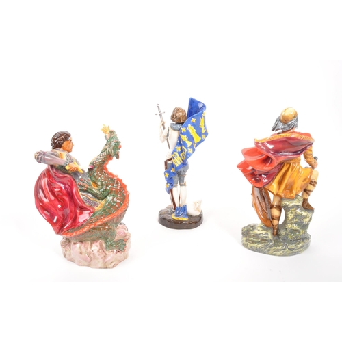 27 - Royal Doulton - Two porcelain china Royal Doulton figurines in the form of knights comprising of Joa... 