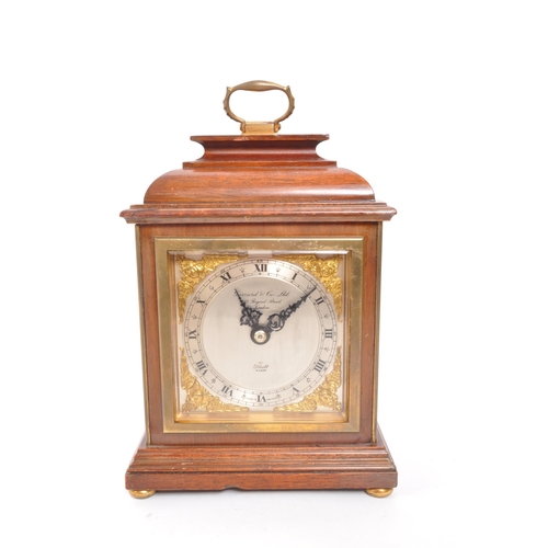 284 - Garrard & Co Ltd - A 20th Century circa 1980s mahogany Garrard & Co Ltd Elliott bracket clock. The c... 