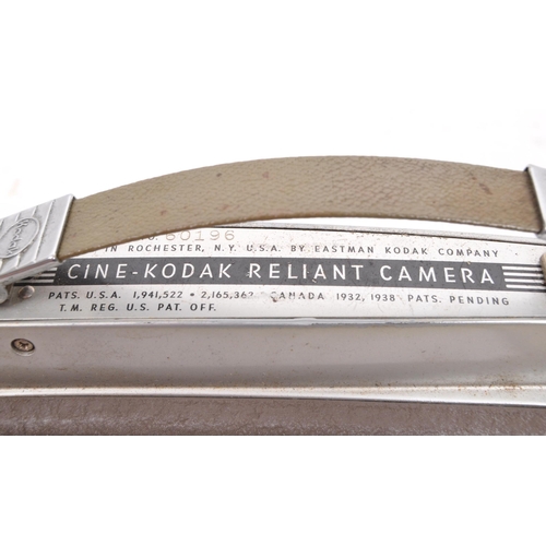 289 - Kodak Cine Reliant Camera made in USA by Eastman Kodak Co in 1950s. Complete with original leather c... 