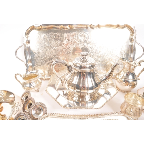 304 - A large collection of 20th century silver plate tableware and decorative items. The collection to in... 