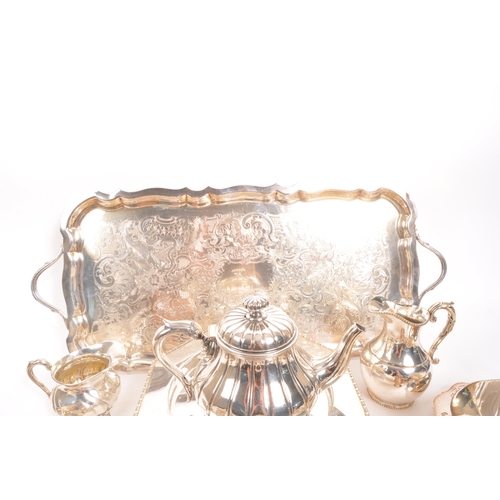 304 - A large collection of 20th century silver plate tableware and decorative items. The collection to in... 