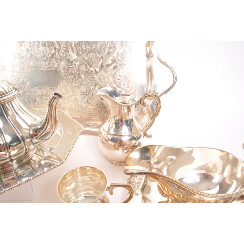 304 - A large collection of 20th century silver plate tableware and decorative items. The collection to in... 