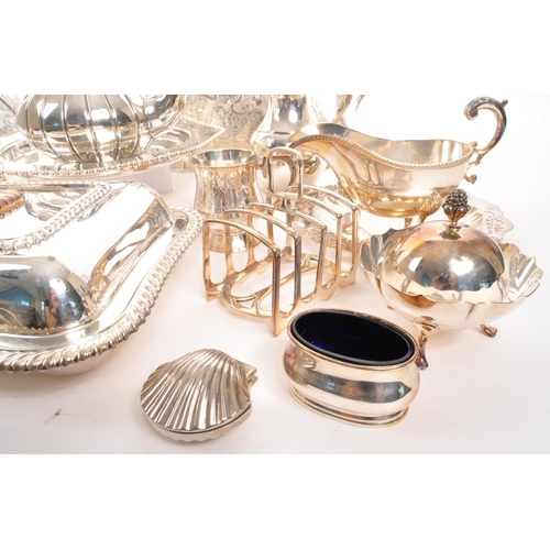 304 - A large collection of 20th century silver plate tableware and decorative items. The collection to in... 