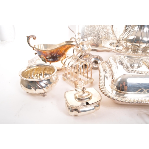 304 - A large collection of 20th century silver plate tableware and decorative items. The collection to in... 