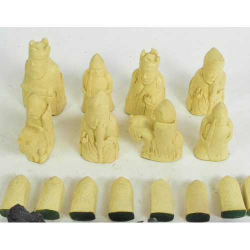 318 - Isle of Lewis - Two sets of Isle of Lewis chess pieces modelled after the 12th Century Medieval Scot... 