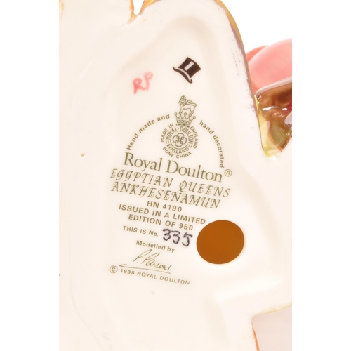 34 - Royal Doulton - A porcelain china limited edition Royal Doulton figurine from the Egyptian Queens co... 