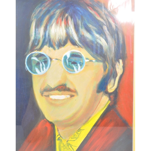 342 - Ringo Starr - York - original mixed media acrylic on card painting of Ringo Starr from 'The Beatles'... 