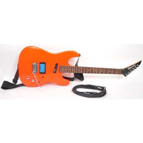 414 - Charvel - Charvette - Musical string instrument, contemporary electric guitar. Red colourway with fr... 