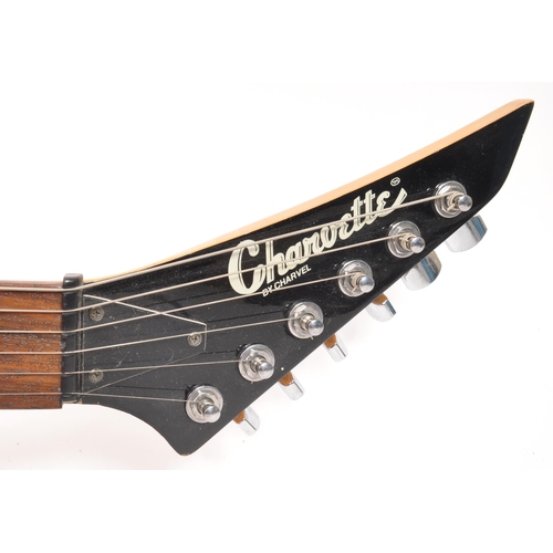 414 - Charvel - Charvette - Musical string instrument, contemporary electric guitar. Red colourway with fr... 