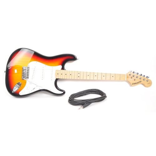 416 - Fender - Starcaster - A contemporary string musical instrument electric guitar. With sunburst design... 