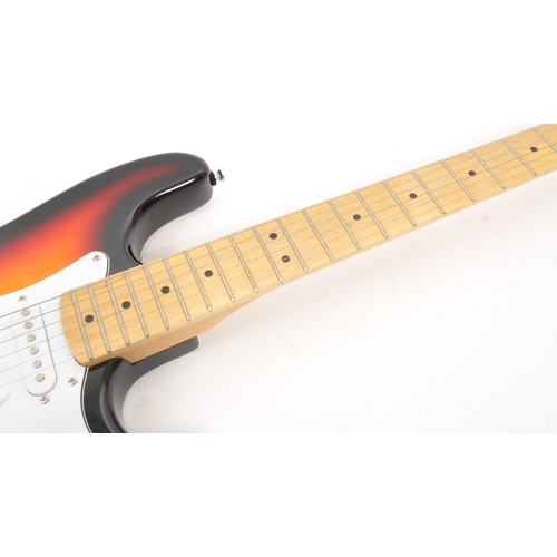 416 - Fender - Starcaster - A contemporary string musical instrument electric guitar. With sunburst design... 