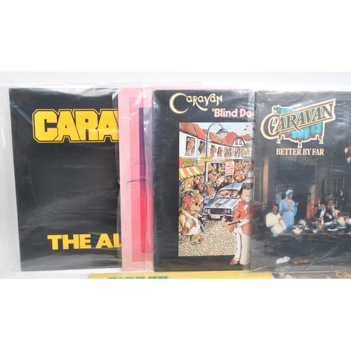 418 - Caravan - A collection of 20th century Caravan progressive rock vinyl LP records. The collection to ... 