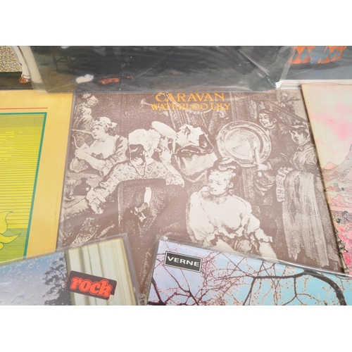 418 - Caravan - A collection of 20th century Caravan progressive rock vinyl LP records. The collection to ... 