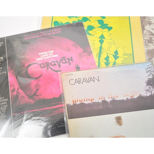 418 - Caravan - A collection of 20th century Caravan progressive rock vinyl LP records. The collection to ... 